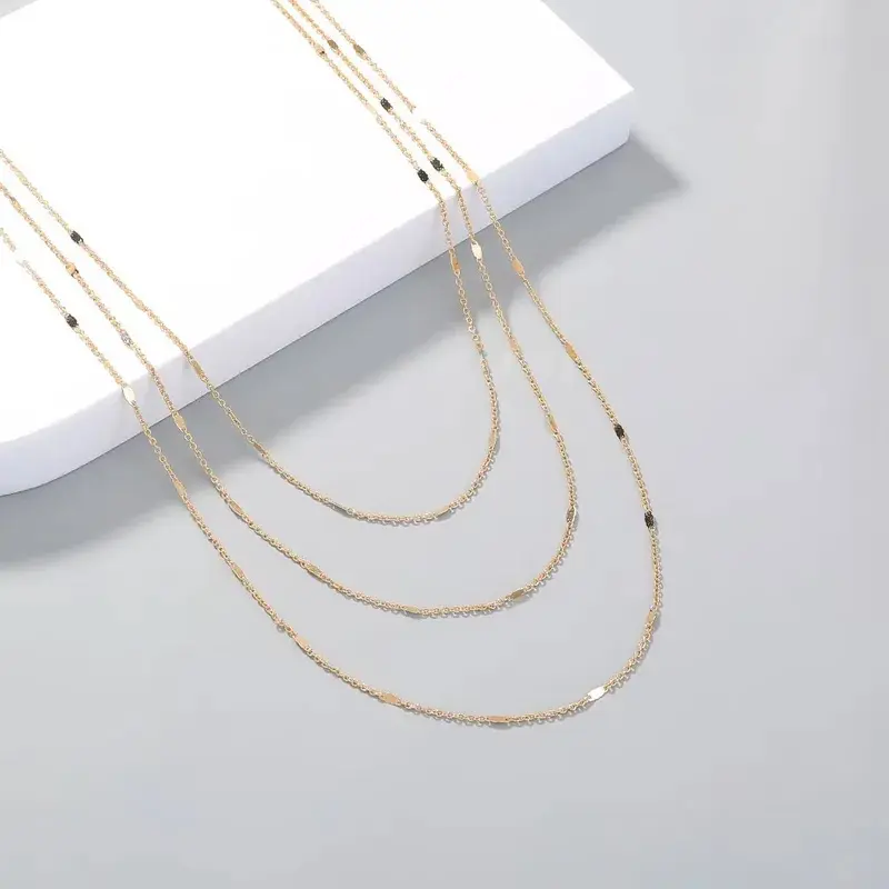 Triple Layer Chain Necklace - FY0072